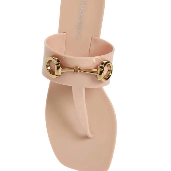 NWT Anthropologie Jeffrey Campbell A Lil Bit Sandal In Natural Shiny 8 - Picture 6 of 7